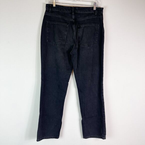 Reformation NWOT Women's Black Cynthia Button Fly High Rise Straight Jeans 30 - Picture 4 of 8